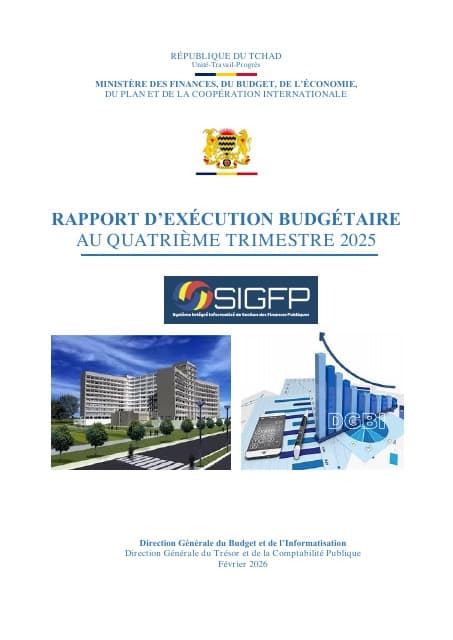 Couverture : Rapport d’exécution budgétaire au quatrième trimestre 2025